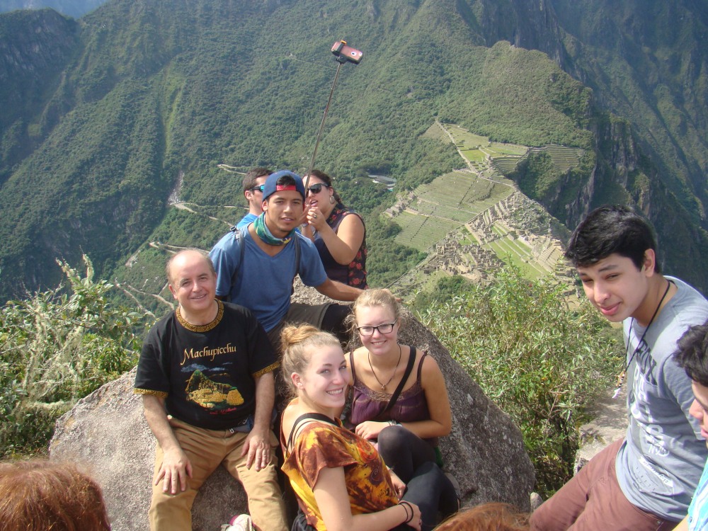 Auf der Spitze des Wayna Picchu trafen wir auf andere Chilenen ;)